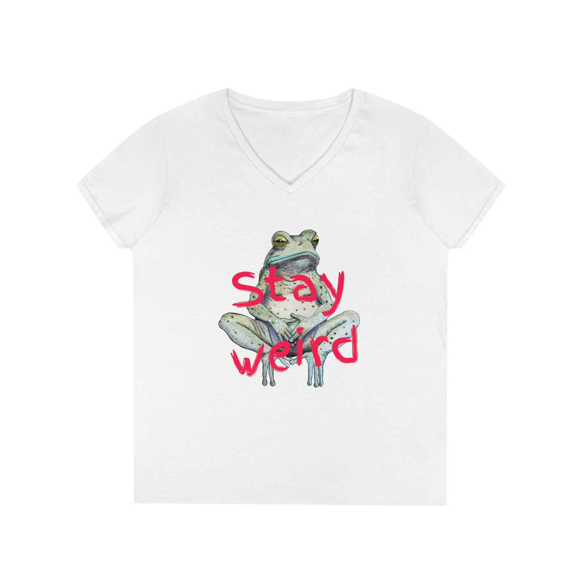 Stay Weird Fitted V Tee