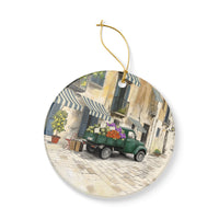 Sicilian Food Truck Ceramic Ornament
