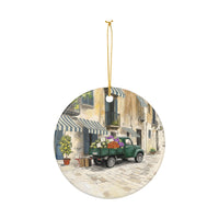 Sicilian Food Truck Ceramic Ornament
