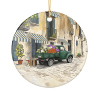 Sicilian Food Truck Ceramic Ornament