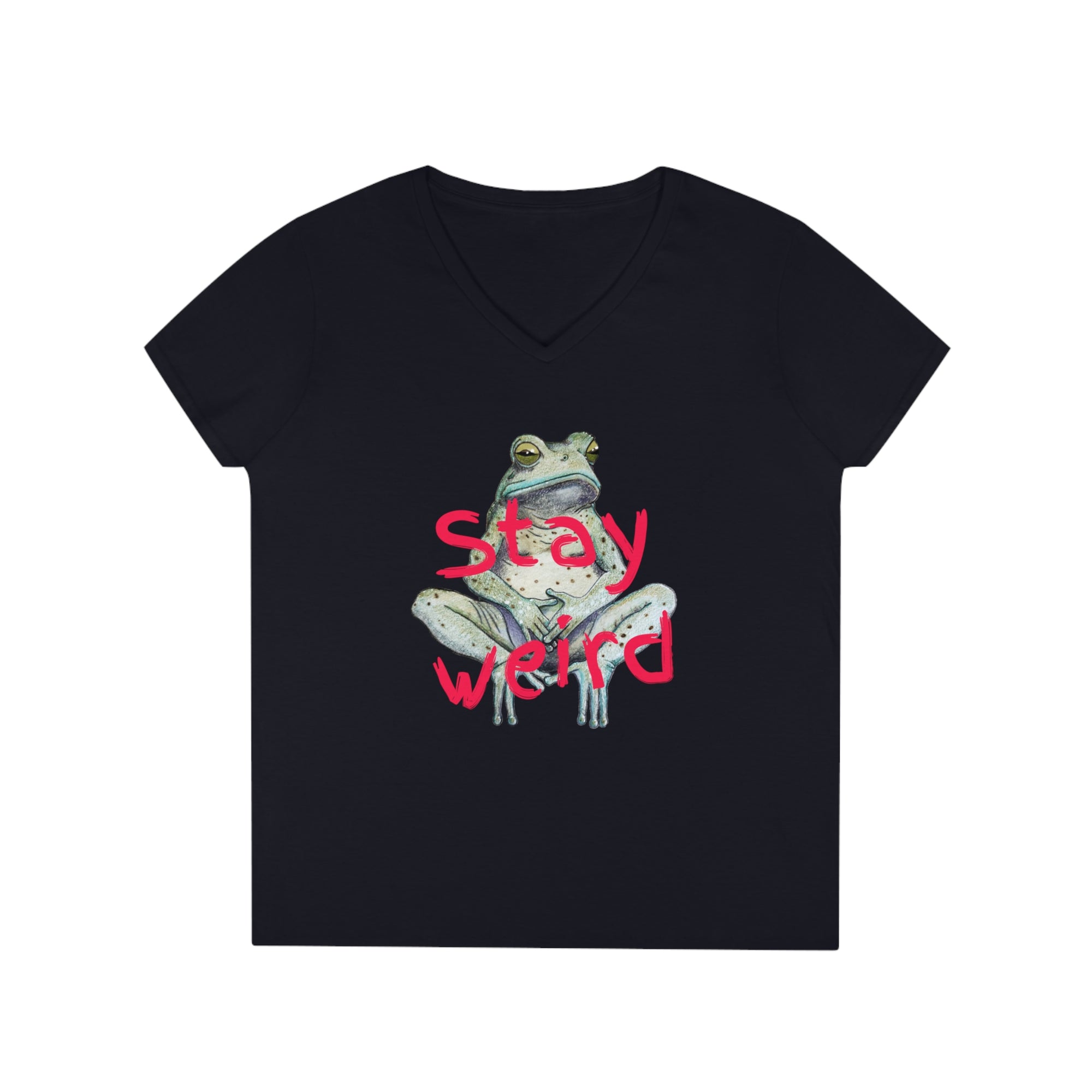 Stay Weird Fitted V Tee