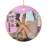 Pilates Girlie Ceramic Ornament