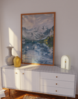 "Two Swans (In Love) on Lake Gosau" Giclée Print