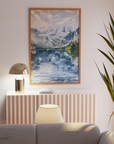 "Two Swans (In Love) on Lake Gosau" Giclée Print