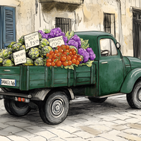 "Study: Sicilian Food Truck" Giclée Print