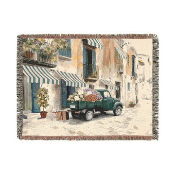 Sicilian Food Truck Woven Blanket
