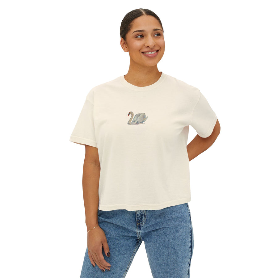 Swan Boxy Crop Tee