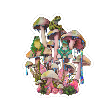 Pink Mushrooms Sticker