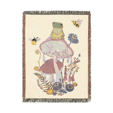 Sweet Frog Woven Blanket
