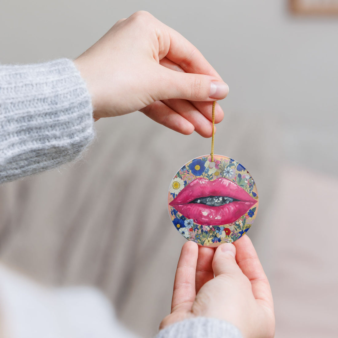 Sweet Talk Ceramic Ornament