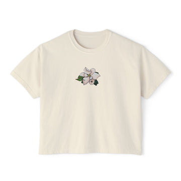 Magnolia Boxy Crop Tee