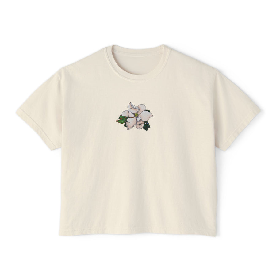 Magnolia Boxy Crop Tee