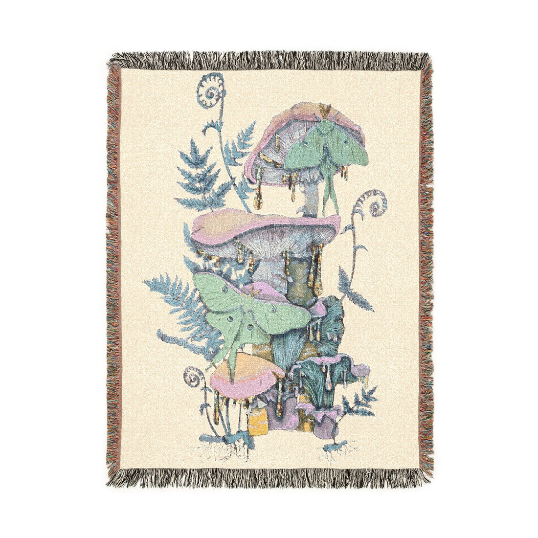 Blue Ferns Woven Blanket