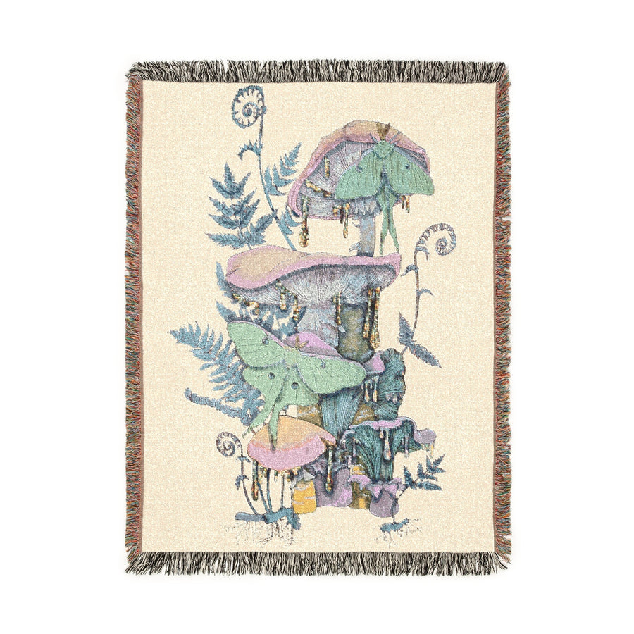 Blue Ferns Woven Blanket