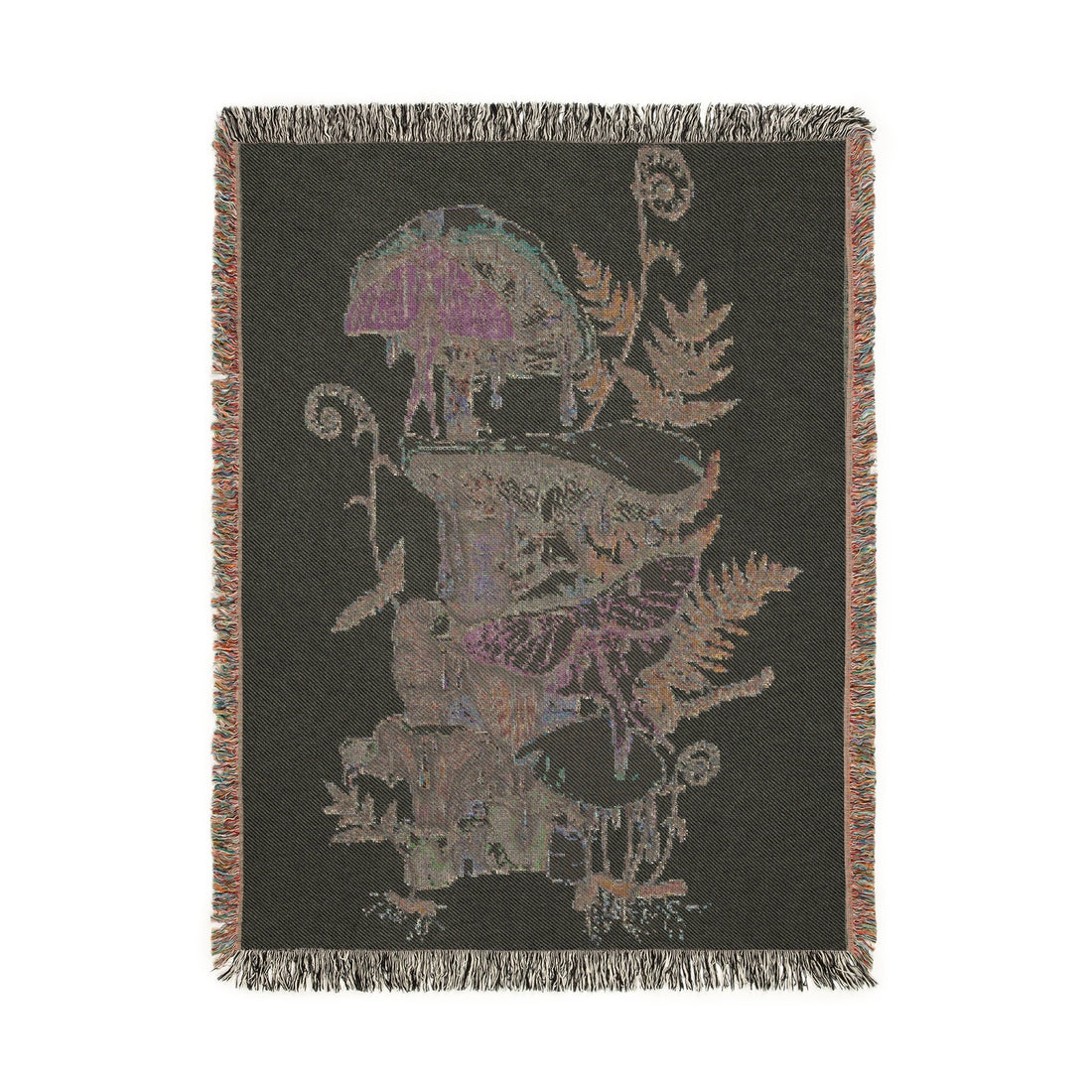 Blue Ferns Woven Blanket