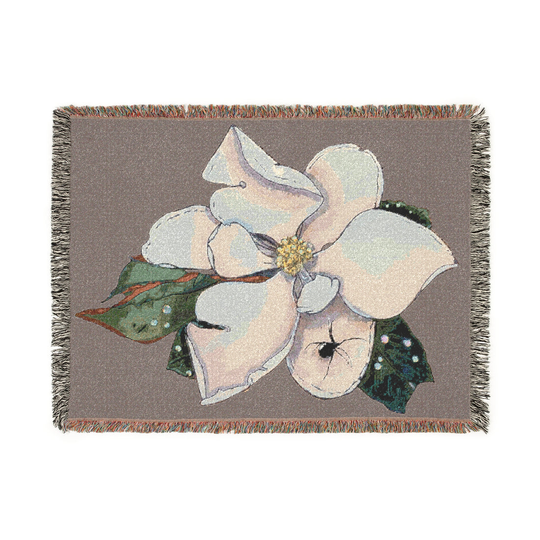 Magnolia Blossom Woven Blanket