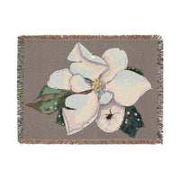 Magnolia Blossom Woven Blanket