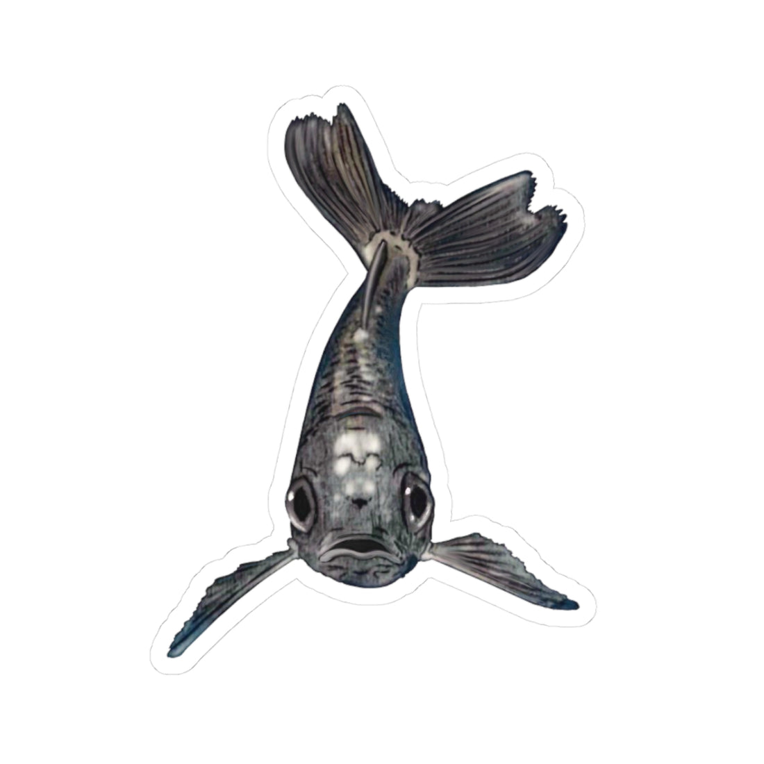 Frowny Fish Sticker