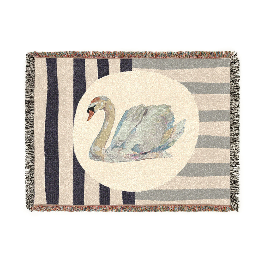 Striped Swan Blanket