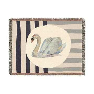 Striped Swan Blanket