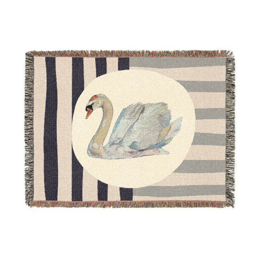 Striped Swan Blanket