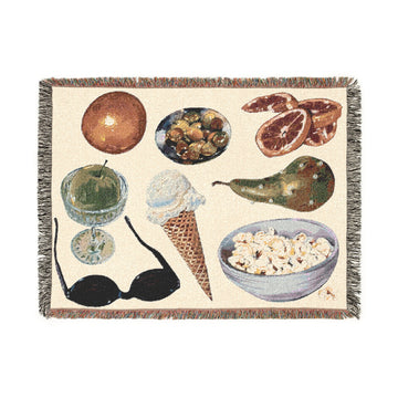 Girl Dinner Woven Blanket