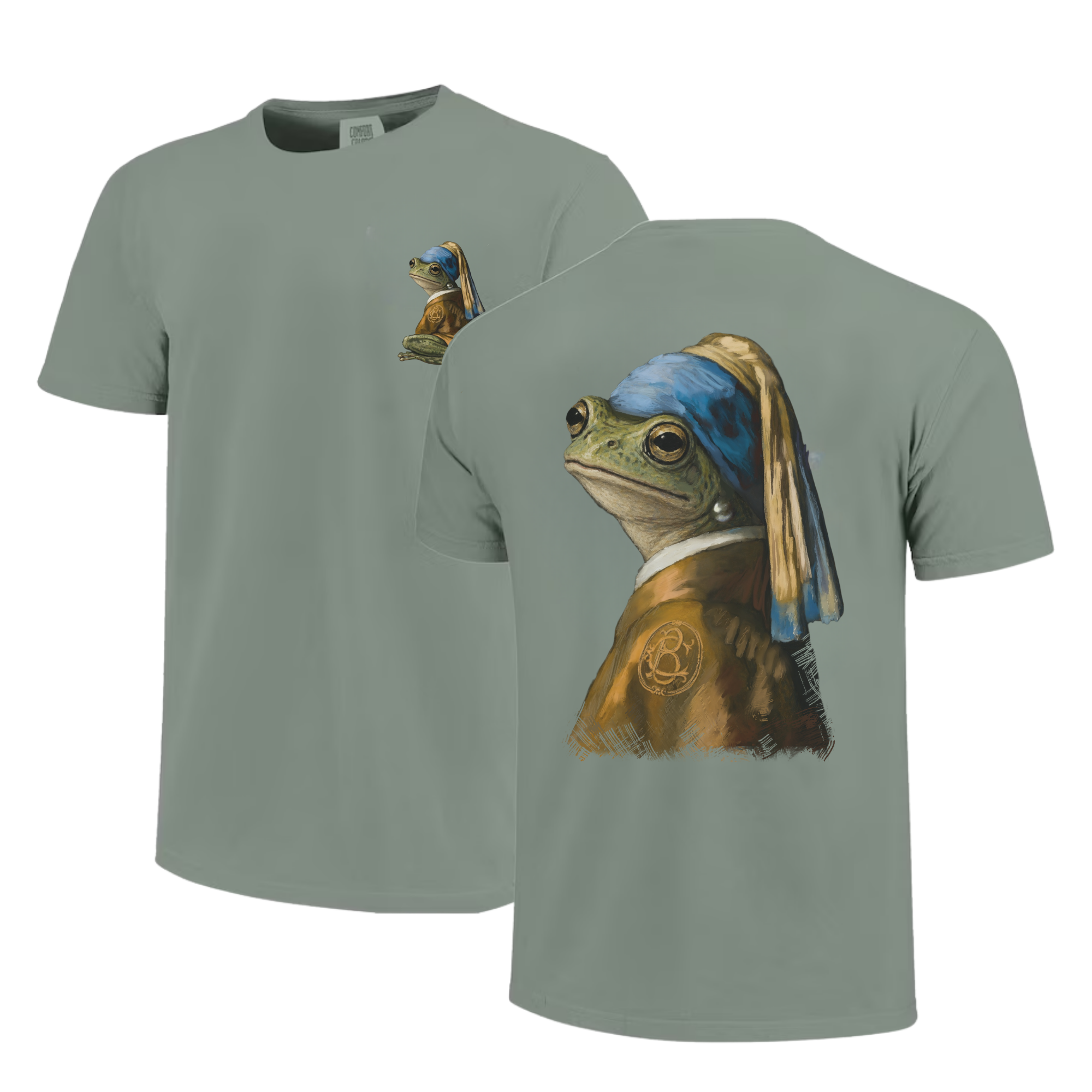 Frog With a Pearl Earring Comfort Colors® Vintage Tee
