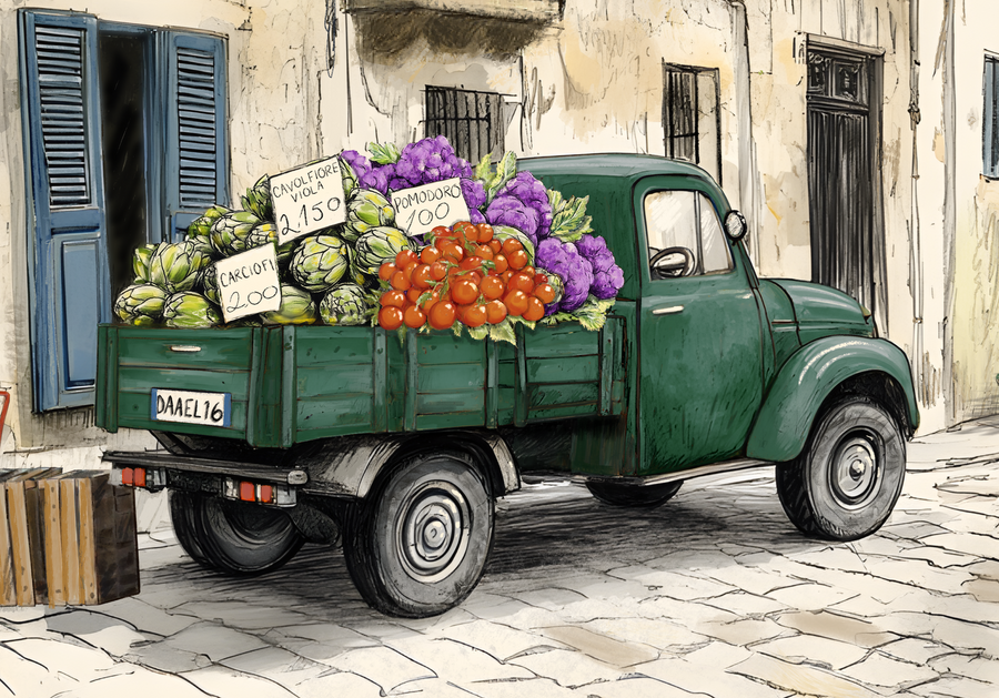 "Study: Sicilian Food Truck" Giclée Print