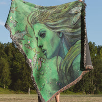 Seafoam Siren Large Woven Tapestry