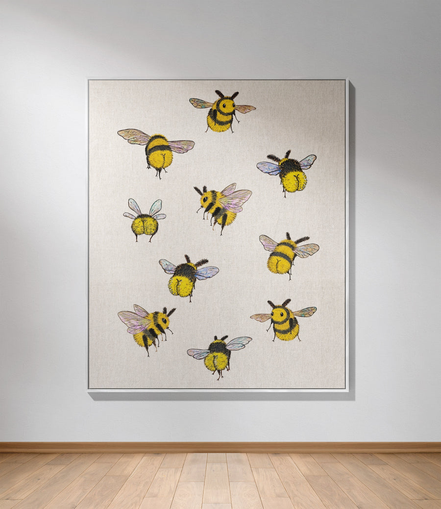 Bumblebutts Woven Tapestry Blanket