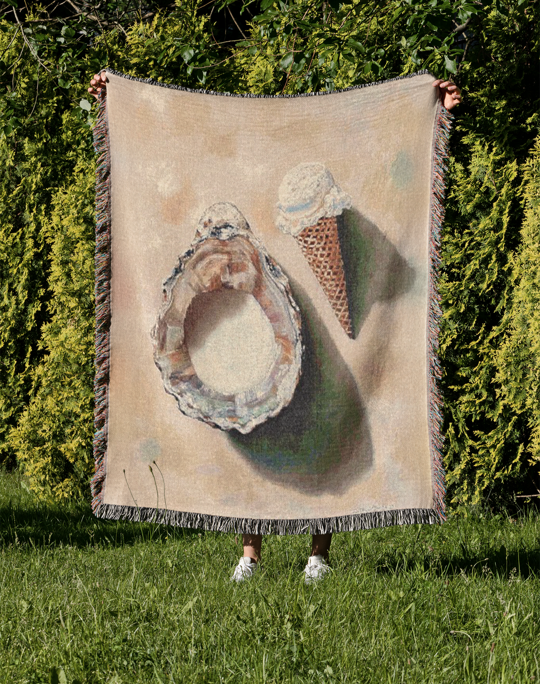 Ice Cream Woven Blanket