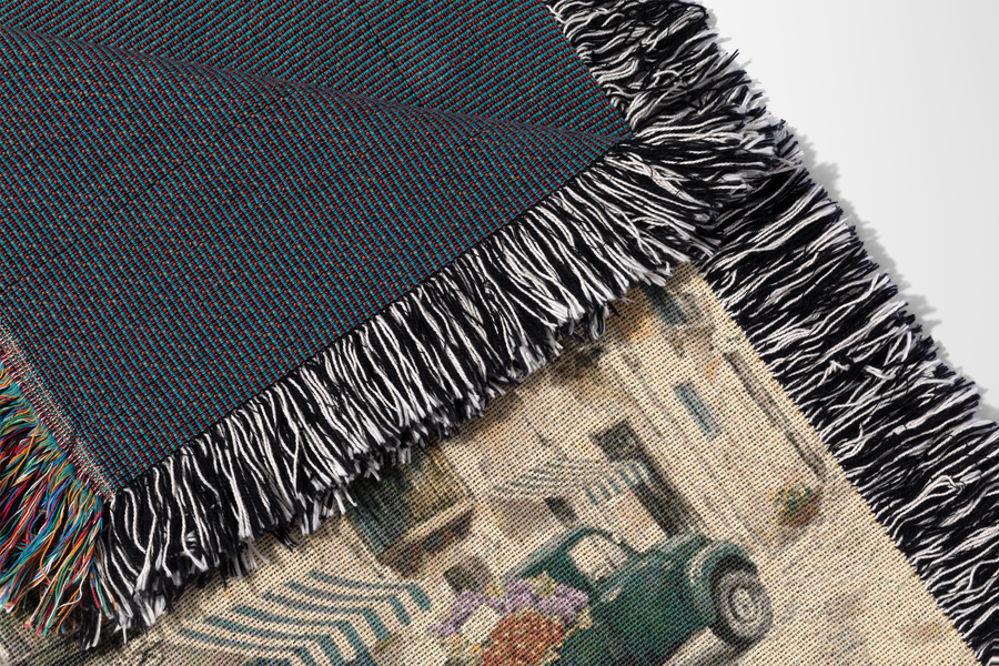 Sicilian Food Truck Woven Blanket